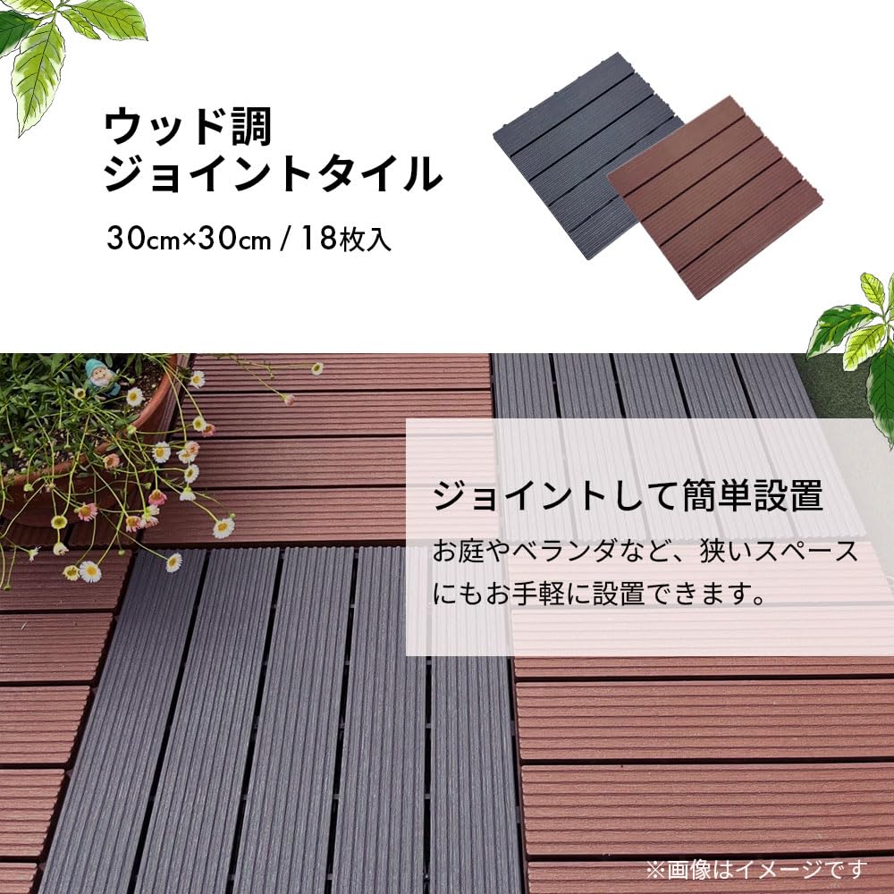 ウッドデッキ ジョイントパネル 30枚 プロテック 未使用 Amazon | プロテック ウッドデッキパネル(樹脂製） 18枚セット グレー